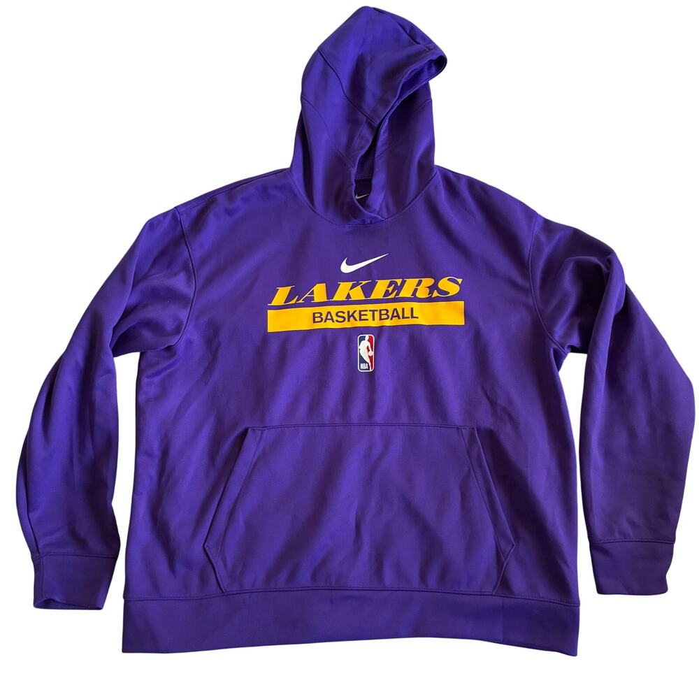 Nike NBA Los Angeles Lakers Spotlight Hoodie XL Field Purple Dri-Fit Basketball